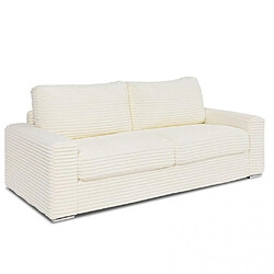 Inside 75 Canapé convertible EXPRESS BILBAO couchage 160 cm matelas 16 cm velours ivoire 