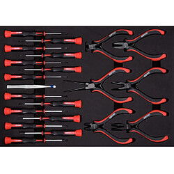 KS Tools Jeu de pinces et tournevis électroniques, 21 pièces