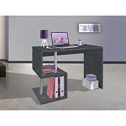 Alter Esse bureau moderne pour bureau et étude avec étagère, Made in Italy, Table d'ordinateur, bureau PC, cm 100x50h78, couleur Gris cendré