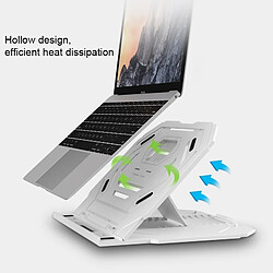 Wewoo Support de refroidissement multifonctions de conception creuse T3 avec angle réglable sur 10 niveaux pour ordinateurs portables, MacBook, iPad, téléphones mobiles (blanc) pas cher