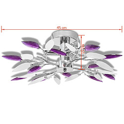 Avis vidaXL Plafonnier et bras en forme de feuille Acrylique 3 ampoules E14