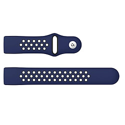 Avis Wewoo Bracelet en silicone bicolore à trou rond et pour Fitbit Charge 3, taille de la dragonne: 130-195mm (Noir Bleu)