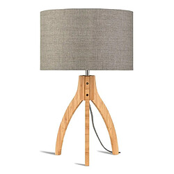 Good&Mojo ANNAPURNA-Lampe tripode Bambou & Lin Naturel H54cm gris Good & Mojo 