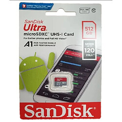 Sandisk ultra 512 Go Micro SD carte mémoire micro SDXC Class 10 UHS-I 120Mb/s