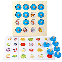 Universal Jeu d'échecs de mémoire Montessori Tableau de puzzle en bois 3D Jouets logiques Apprentissage précoce interactif Jouets éducatifs pour enfants enfants enfants mini | Puzzle 