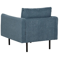 Acheter Beliani Fauteuil Tissu chenille Bleu VINTERBRO