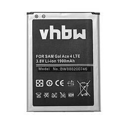 vhbw Batterie remplacement pour Samsung EB-BG357BBE (HK) pour smartphone (1900mAh, 3,8V, Li-ion) 