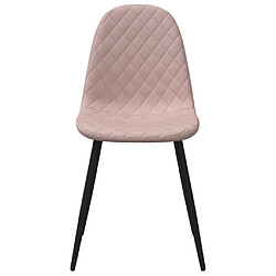 Avis vidaXL Chaises à manger lot de 4 Rose Velours