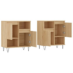 Acheter Maison Chic Ensemble de 2 Buffets,commode,console pour rangement chêne sonoma bois d'ingénierie -MN55405