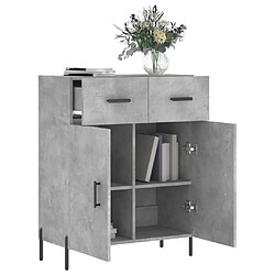 Acheter Maison Chic Buffet,Meuble de Rangement,commode pour salon,Cuisine gris béton 69,5x34x90 cm bois d'ingénierie -MN37930