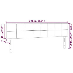 vidaXL Têtes de lit 2 pcs Vert foncé 100x5x78/88 cm Velours pas cher