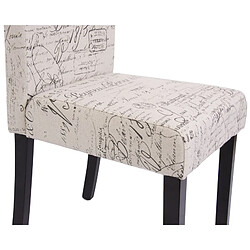 Avis Mendler Lot de 2 chaises de séjour Littau ~ tissu words fabric, pieds foncés