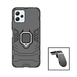 PHONECARE Kit Support Magnétique L Safe Driving Voiture + Coque 3X1 Military Defender pour Xiaomi Redmi 12 - Noir