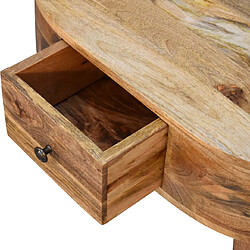 Acheter Artisan Furniture Table basse en bois massif mini chêne arrondie avec 2 tiroirs, salon