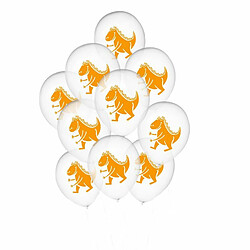 Paris Prix Lot de 10 Ballons de Baudruche Dinosaure 18cm Transparent 