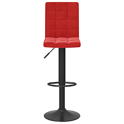 Avis vidaXL Tabourets de bar lot de 2 rouge bordeaux velours