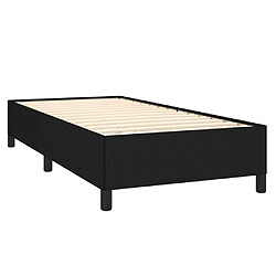 Avis vidaXL Sommier à lattes de lit avec matelas Noir 100x200 cm Tissu