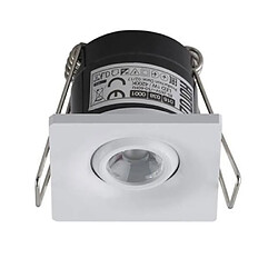 HOROZ ELECTRIC Mini spot LED 1W orientable carré blanc