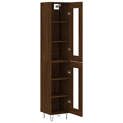 Avis vidaXL Buffet haut Chêne marron 34,5x34x180 cm Bois d'ingénierie