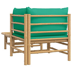 Acheter vidaXL Salon de jardin 2 pcs avec coussins vert bambou