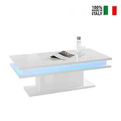 Avis Ahd Amazing Home Design Table Basse Blanche Design Moderne 100x55cm Lumière LED Little Big