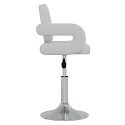 Acheter vidaXL Chaises pivotantes à manger lot de 2 blanc similicuir