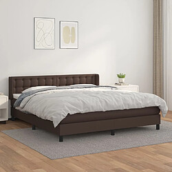 vidaXL Sommier à lattes de lit avec matelas Marron 160x200 cm 