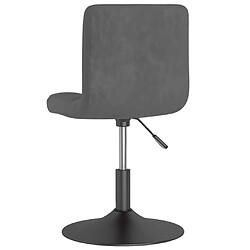 Acheter vidaXL Tabouret de bar pivotant Gris foncé Velours