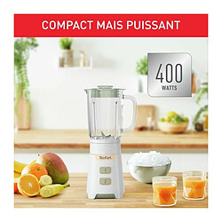 Moulinex TEFAL Mini blender, Puissance 400 W, Bol verre 0.7 L, lames Powelix amovibles, Compact, Mixeur haute performance, Minimix BL165