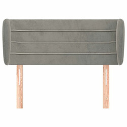 Avis Maison Chic Tête de lit scandinave avec oreilles,meuble de chambre Gris clair 93x23x78/88 cm Velours -MN18500