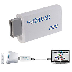 Universal White Plastic Wii à HDMI 1080p Adaptateur de convertisseur de mise à l'échelle avec sortie audio de 3,5 mm