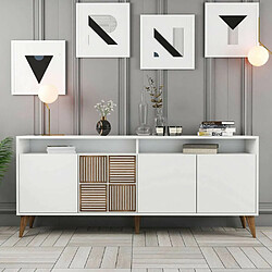 Avis Hanah Home Buffet en aggloméré 4 portes Milan blanc.