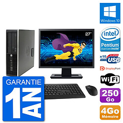 PC HP Compaq Pro 6300 SFF Ecran 27" G630 RAM 4Go Disque 250Go Windows 10 Wifi - Occasion