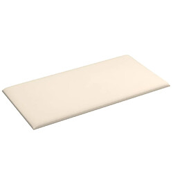 Avis vidaXL Panneaux muraux 12 pcs Crème 30x15 cm Velours 0,54 m²