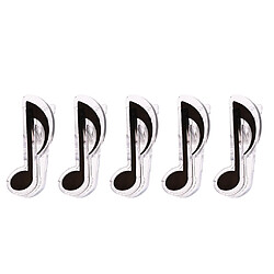 5 pièces en plastique musique note livre page clip musique support accessoire noir Clips de notes de musique