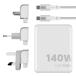 Xtorm Chargeur Secteur de Voyage GaN Ultra 140W 3x USB C et 1x USB Blanc