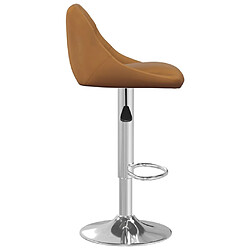 Avis vidaXL Tabouret de bar Marron Velours