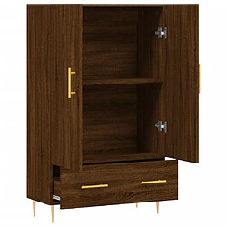 Maison Chic Buffet,Meuble de Rangement,commode pour salon,Cuisine chêne marron 69,5x31x115 cm bois d'ingénierie -MN56166 pas cher