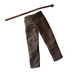 Avis 1/6 Pantalons Ceinture Marron en Tissu Accessoires pour 12'' Figure Action Mâle