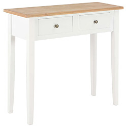 vidaXL Table de console et coiffeuse Blanc 79x30x74 cm Bois