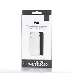 Avis WE Coque de protection GLASS APPLE IPHONE 7/8/SE 2020 Blanc: Effet vernis contour mat anti-chocs anti-rayures - rigide