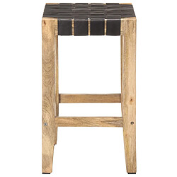 Avis vidaXL Tabourets de bar lot de 2 cuir véritable manguier 46x36x60 cm