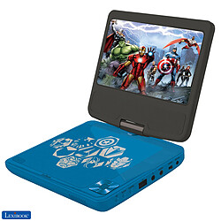 Lexibook "Lecteur DVD portable avec écran rotatif 7""et port USB, écouteurs Les Avengers" 