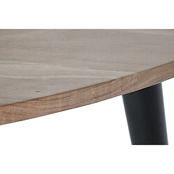 Acheter Pegane Table basse, table de salon en bois d'acacia coloris naturel et métal noir - longueur 90 x profondeur 90 x Hauteur 76 cm