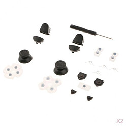 Lot De 2 Boutons L1 R1 L2 R2 + Ressorts + s + Patin En Caoutchouc Conducteur + Outil Tournevis Pour 4 PS4