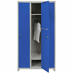 Acheter Monstershop Casiers Rangement Acier - Trois Portes, Bleu