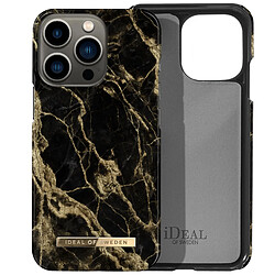 iDeal of Sweden Coque pour iPhone 13 Pro Marbré Luxe Ultra fine Golden Smoke Marble Noir / Or 