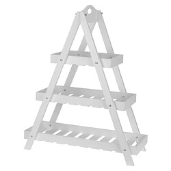 ProGarden Support triangulaire 3 niveaux MDF blanc 