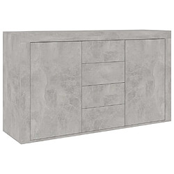 Maison Chic Buffet,Meuble de Rangement,commode pour salon,Cuisine Gris béton 120x36x69 cm Aggloméré -MN21652