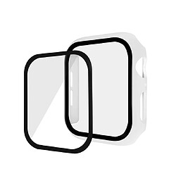 Avis Wewoo Etui pour PC avec couverture totale + Protecteur en verre trempé Apple Watch série 5/4 44 mm blanc